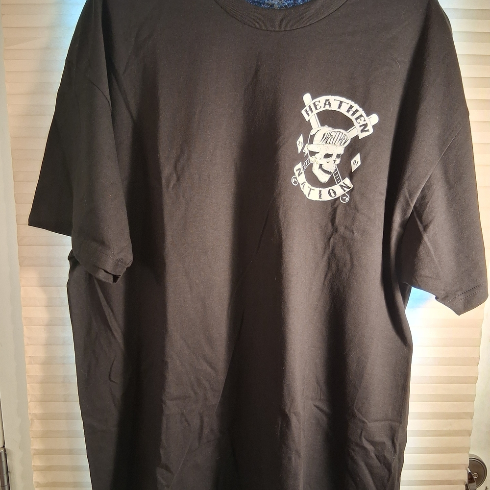Heathen Nation Black Skull Graphic Tee Men's Size 2XL